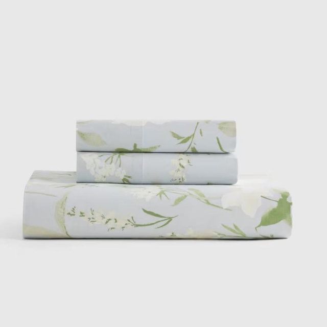 Blue Garden - Fitted Sheet Set - No Top Sheet - Queen
