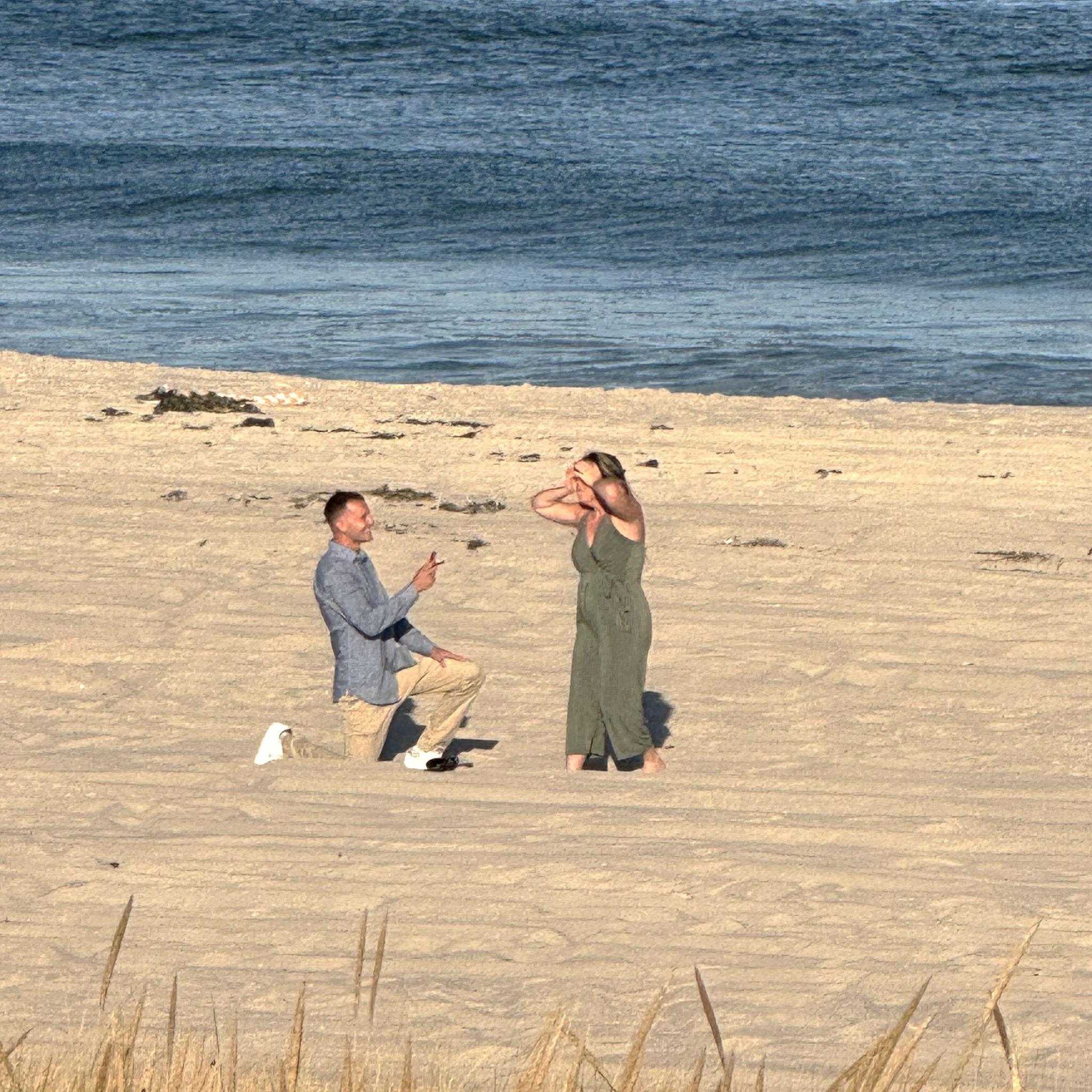 In the midst of Mike proposing. Clearly, this was a surprise.