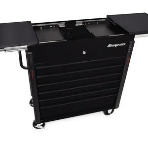 40" Sliding Lid Eight-Drawer Bed Liner Shop Cart (Gloss Black w/Black Trim) KRSC430APFI7