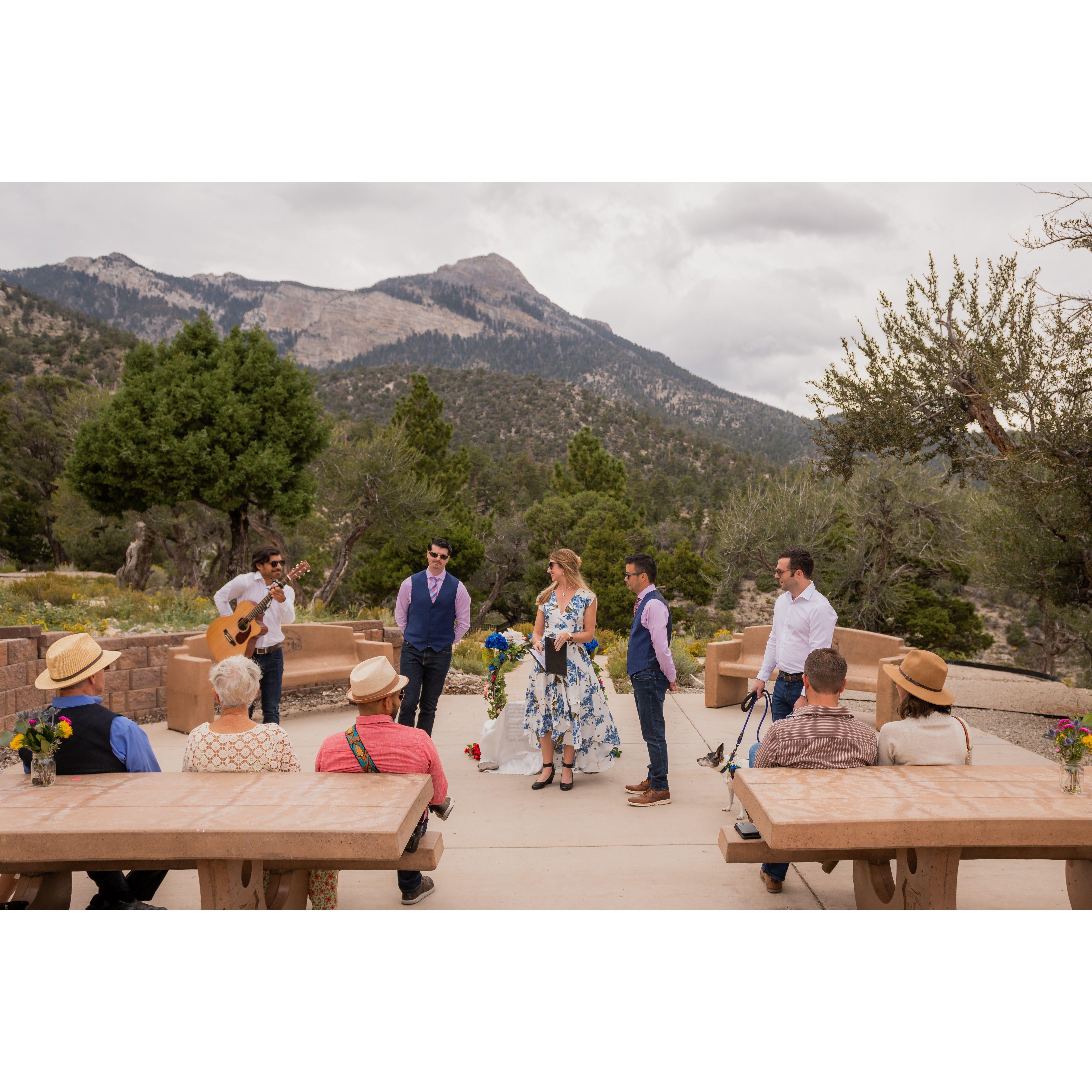 Boomer serenading us during the procession.