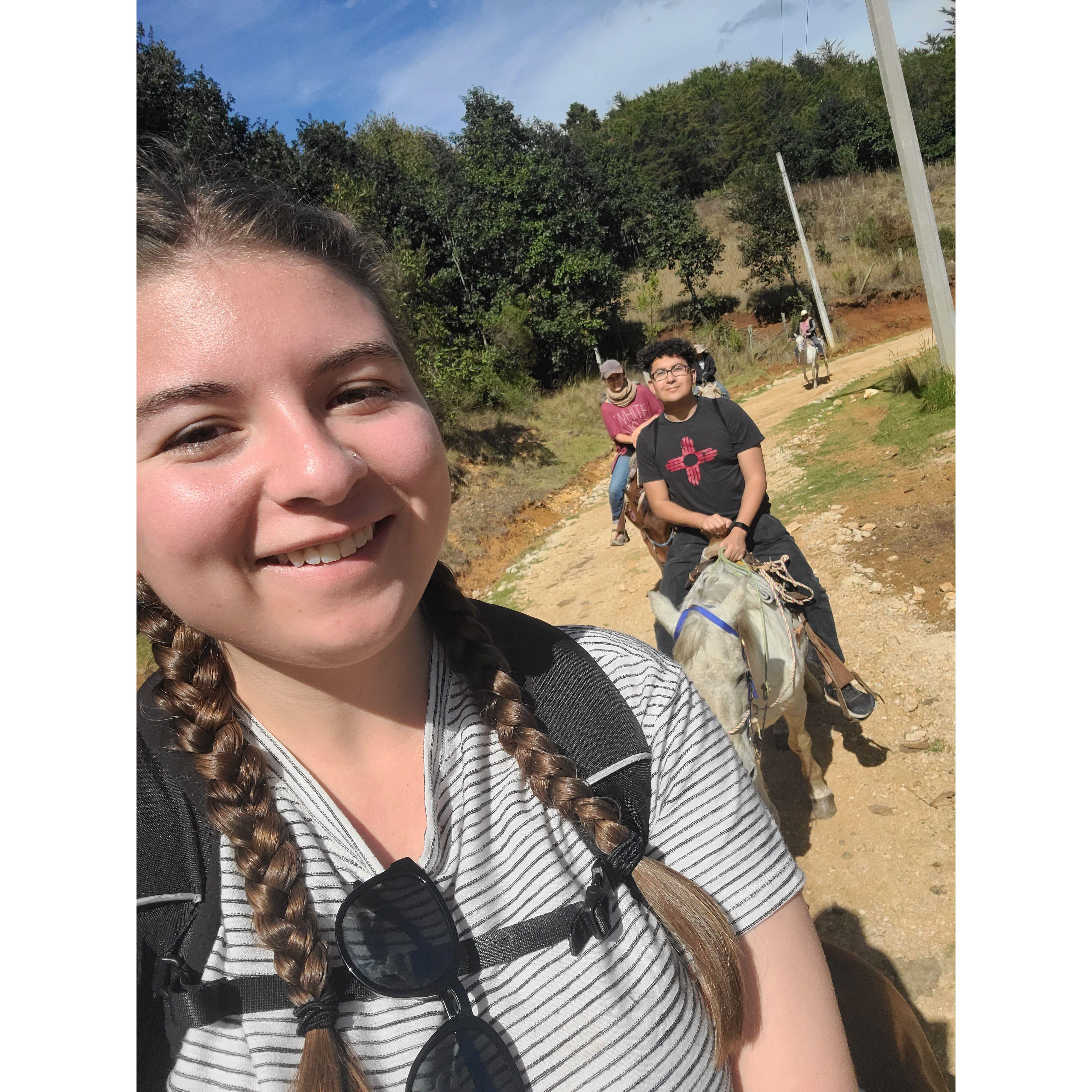 Taking a horse-led tour outside of San Cristobal de las Casas, Chiapas