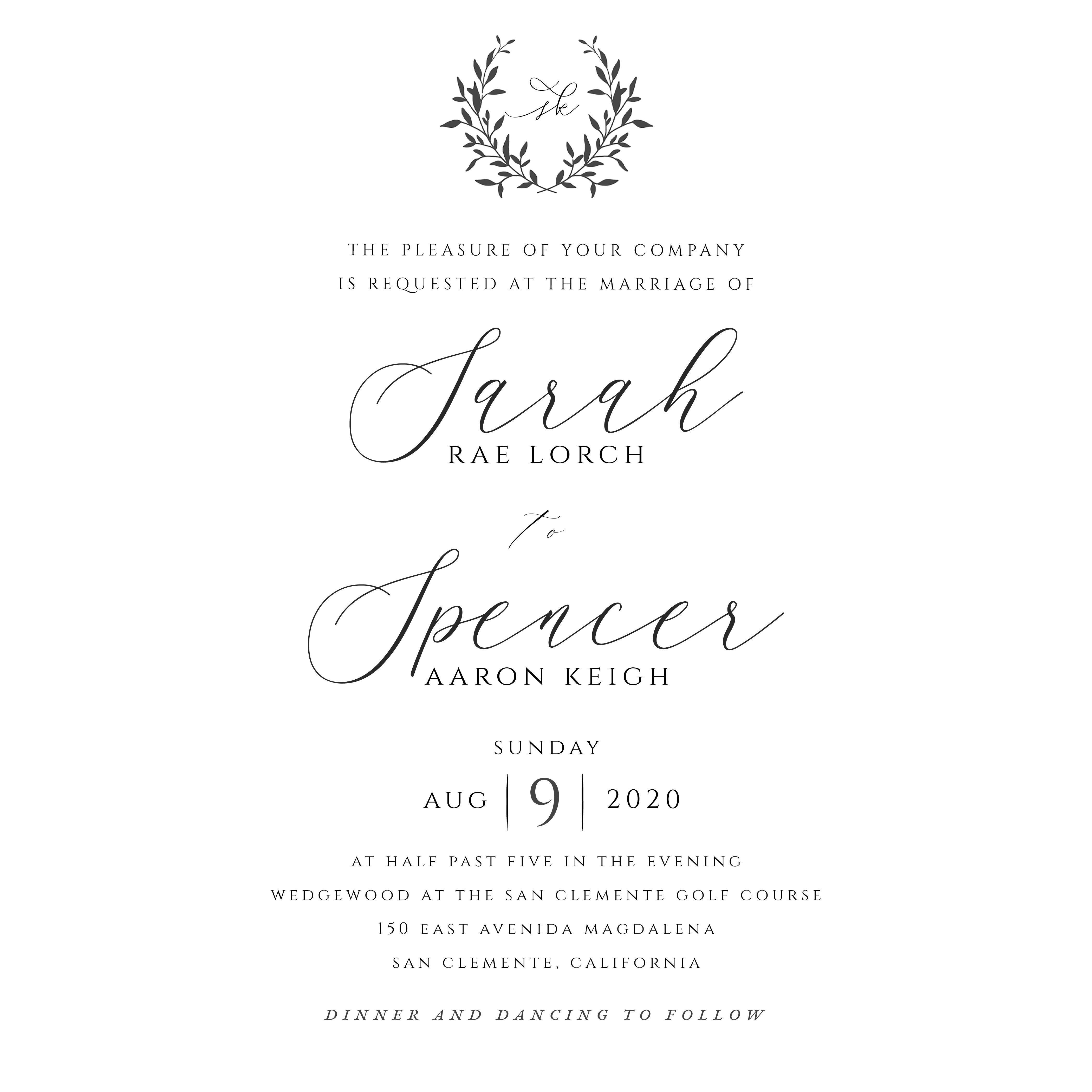 We simply cannot wait to celebrate with you!