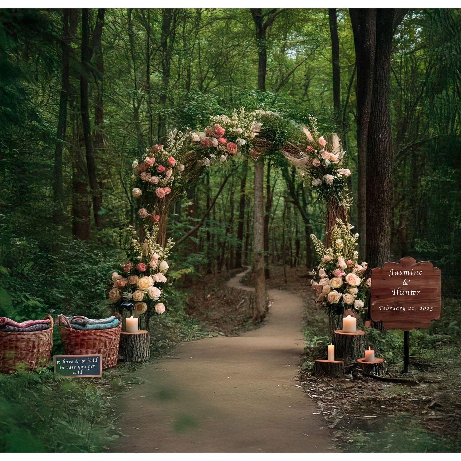 The entrance of our wedding venue.