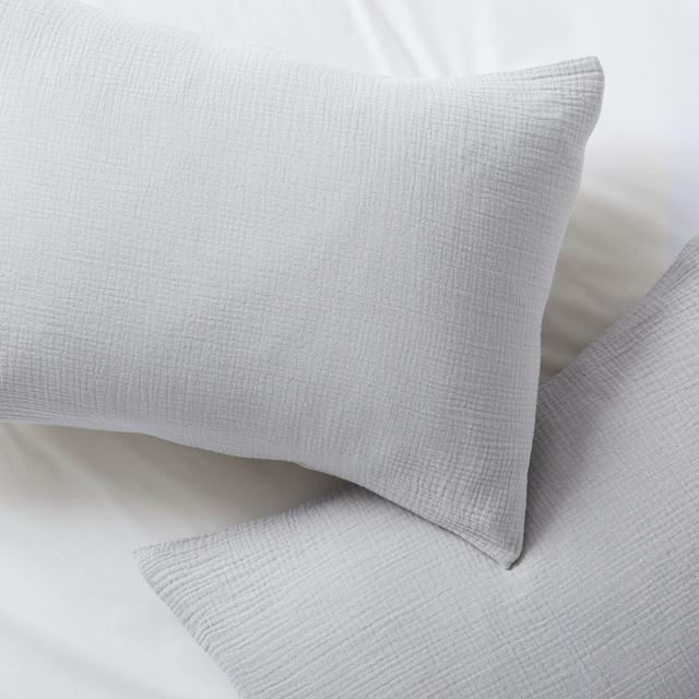 Cloud Cotton Steel+Smoke King Shams, Set of 2