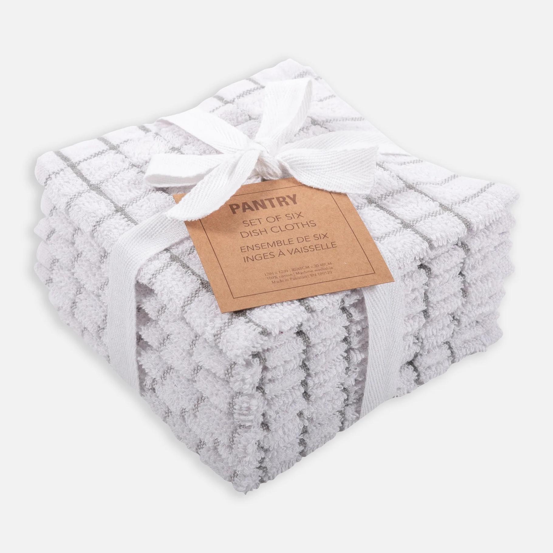 Checkered Dishcloths, Grey