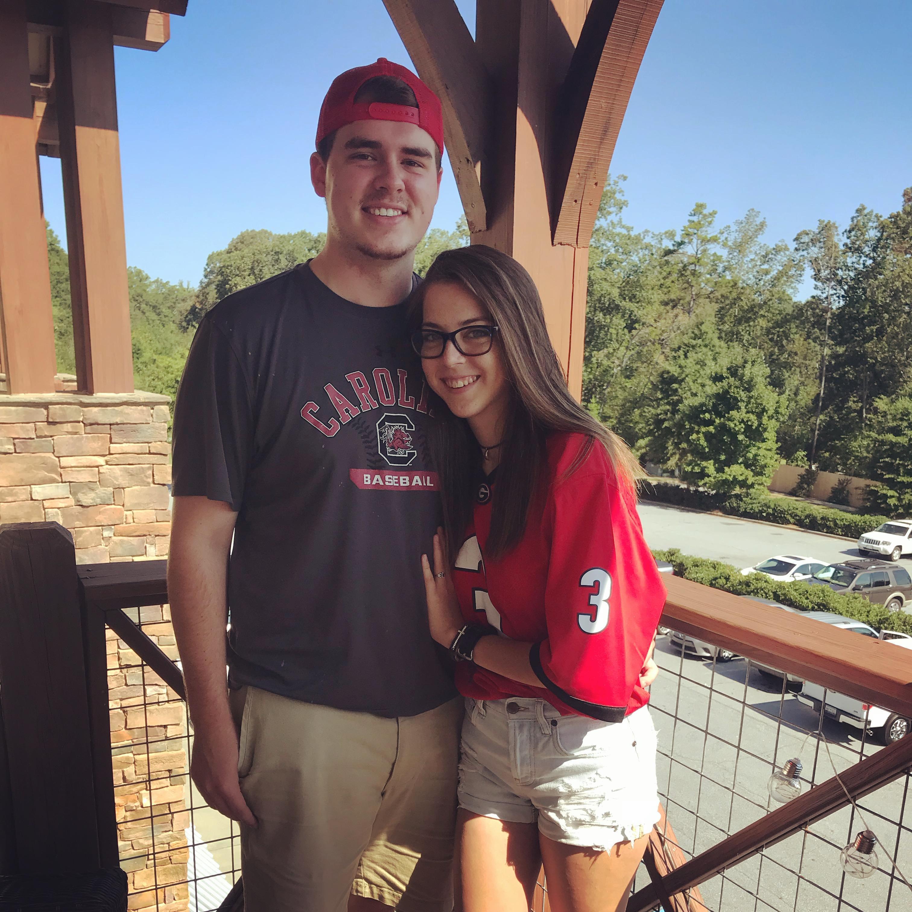 Our first college football game day! UGA vs. USC