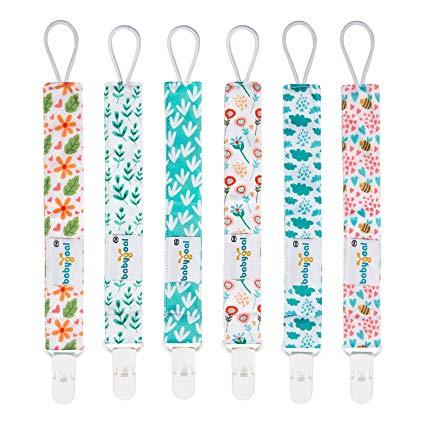 Babygoal Pacifier Clips, 6 Pack