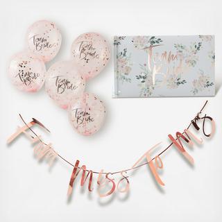 12-Piece Miss to Mrs. Banner, Confetti Ballons, & Photo Album Set