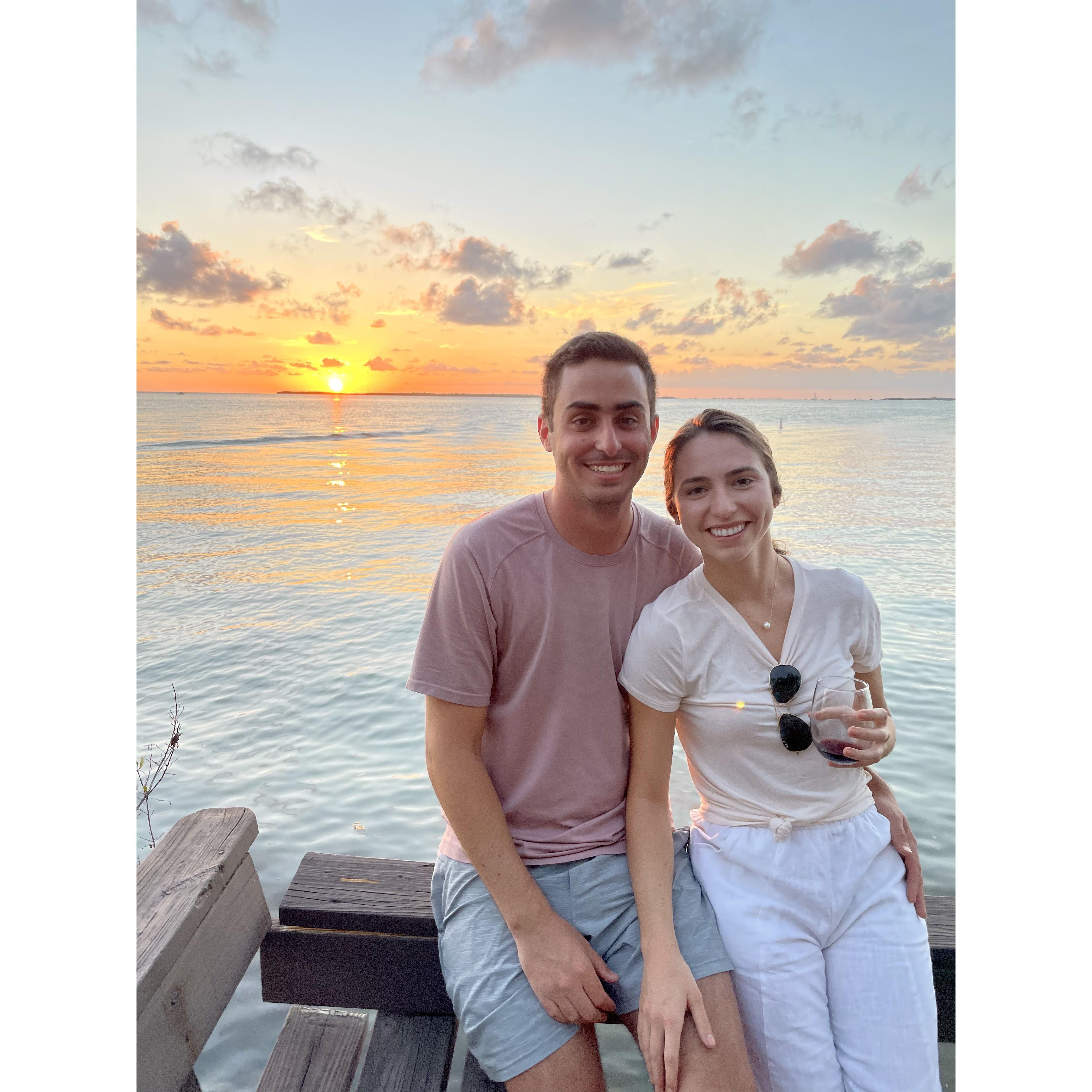 Enjoying Pat's parents' house in the Keys