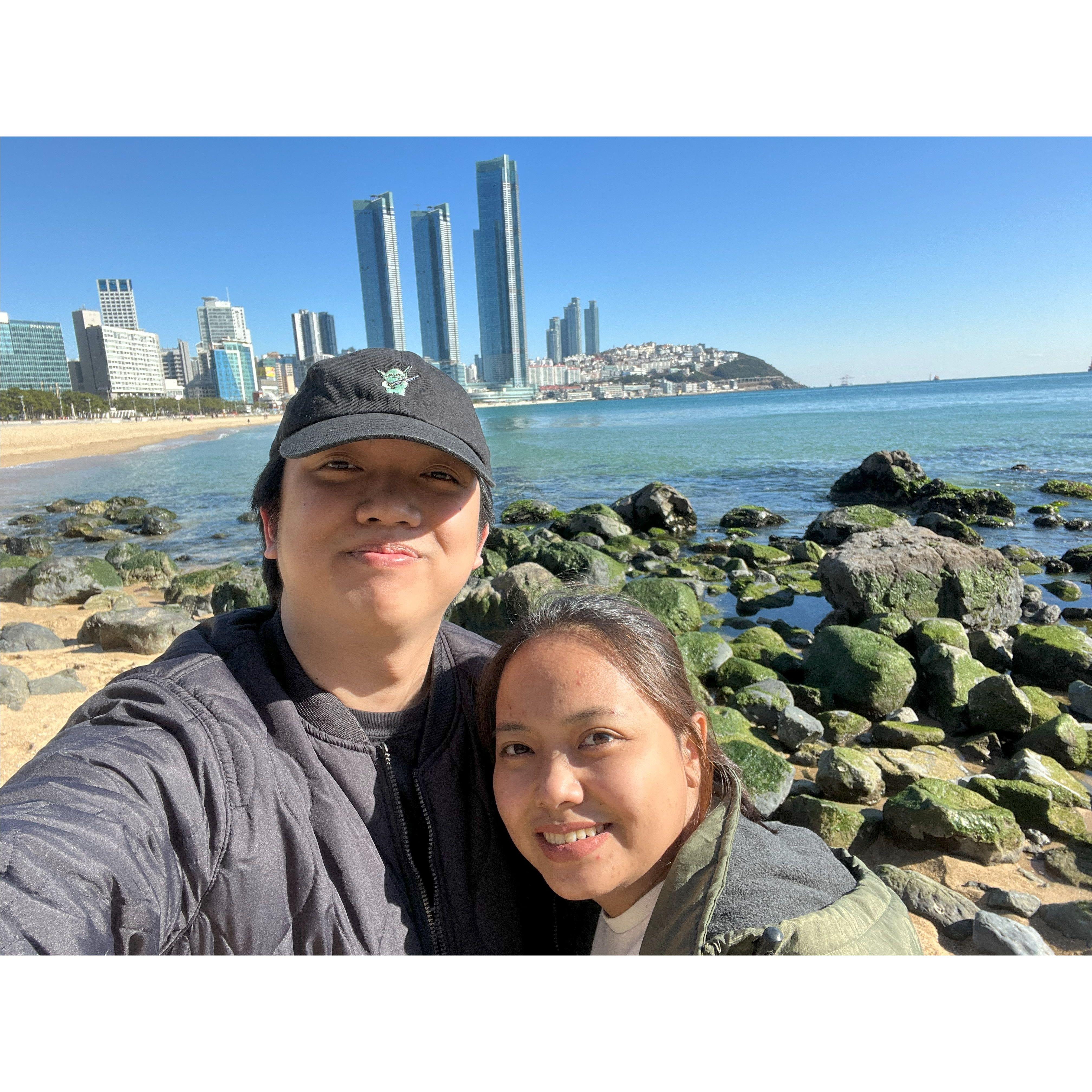 Haeundae Beach in Busan, December 2022