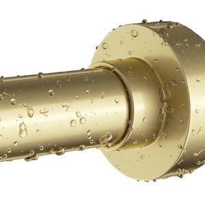 Gold Shower Curtain Rod 34-66 Inches(2.8-5.5ft) Never Rust Adjustable Shower Rod Spring Tension Non Slip No Drilling Shower Rods for Bathroom Garland Window