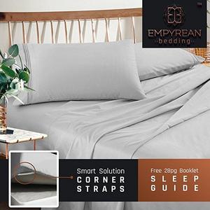 Premium Queen Sheets Set - Light Silver Grey