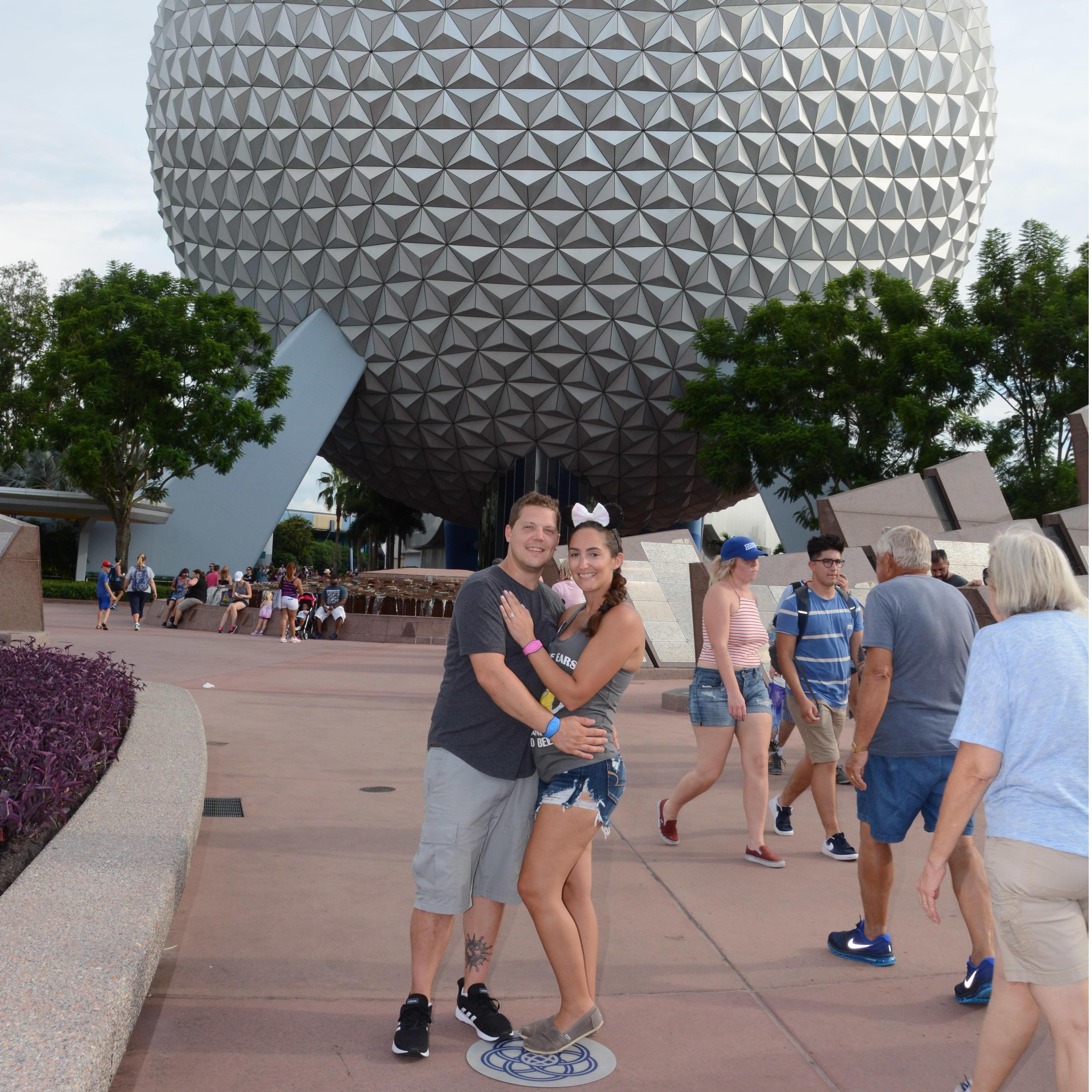 The day we got engaged, drinking around the world!