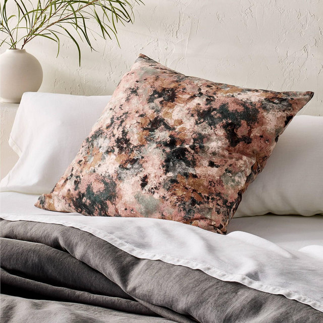 Euro Heavyweight Linen Blend Throw Decorative Pillow Impressionist Print - Casaluna™