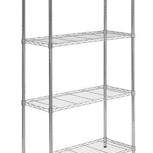 Honey-Can-Do 4-Tier Commercial Grade Adjustable Storage Shelves, Chrome