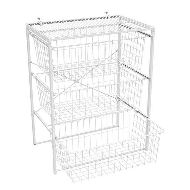 ClosetMaid 4326 3-Drawer Wire Basket Organizer, White