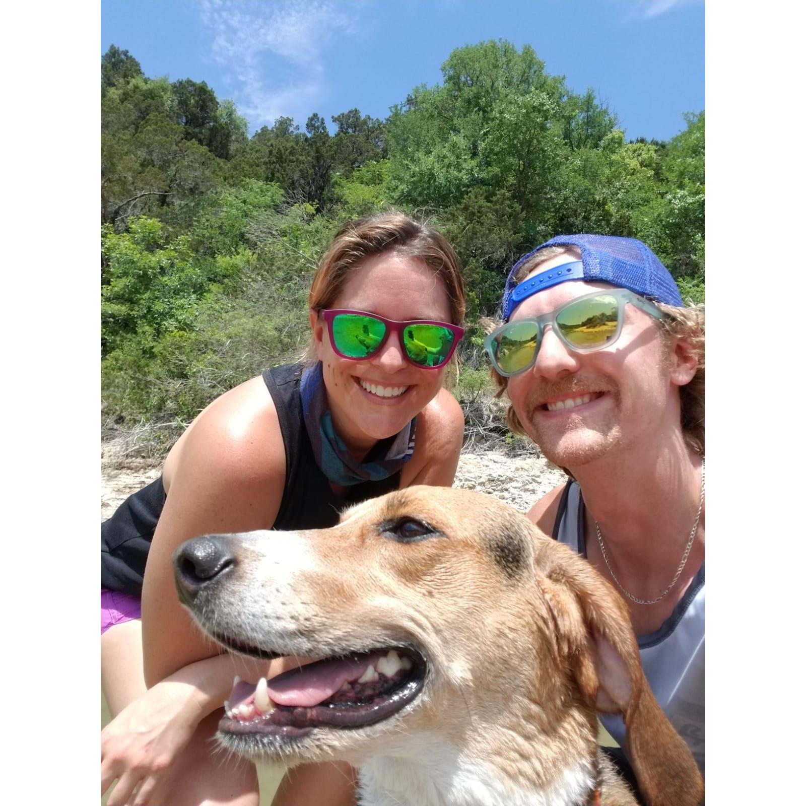 The whole fam! Tommy, Kristine and Scout