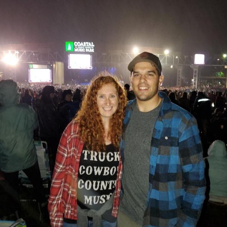 Our first big concert together. Thomas Rhett, Cole Swindell, and Gabby Barrett. October 2021.