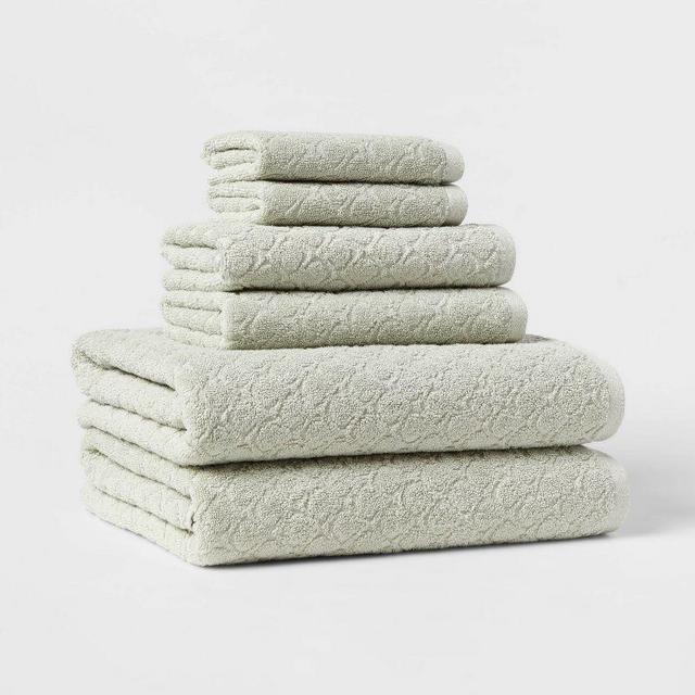6pk Textured Bath Towel Set - Threshold™