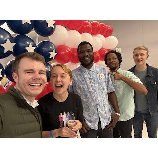 Election night with Chauncy, Charles, and Sasha 🗳️🎉