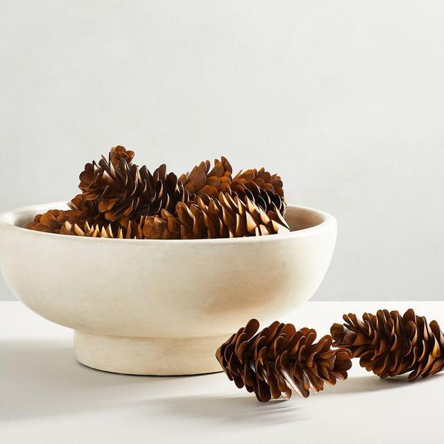 Metal Pinecone Vase Filler, Brown, Single