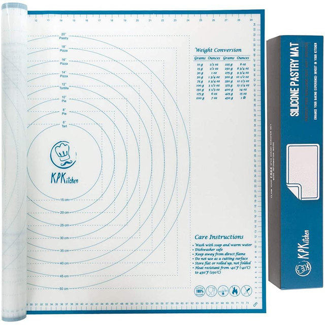 XXL SIZE Silicone Pastry Mat For Rolling Dough Non Slip Extra Large - 23,5'' x 31,5'' Dough Mat for Rolling - Rolling Mat For Dough with Measurements - Nonstick Fondant Mat - Large Silicone Mat Baking