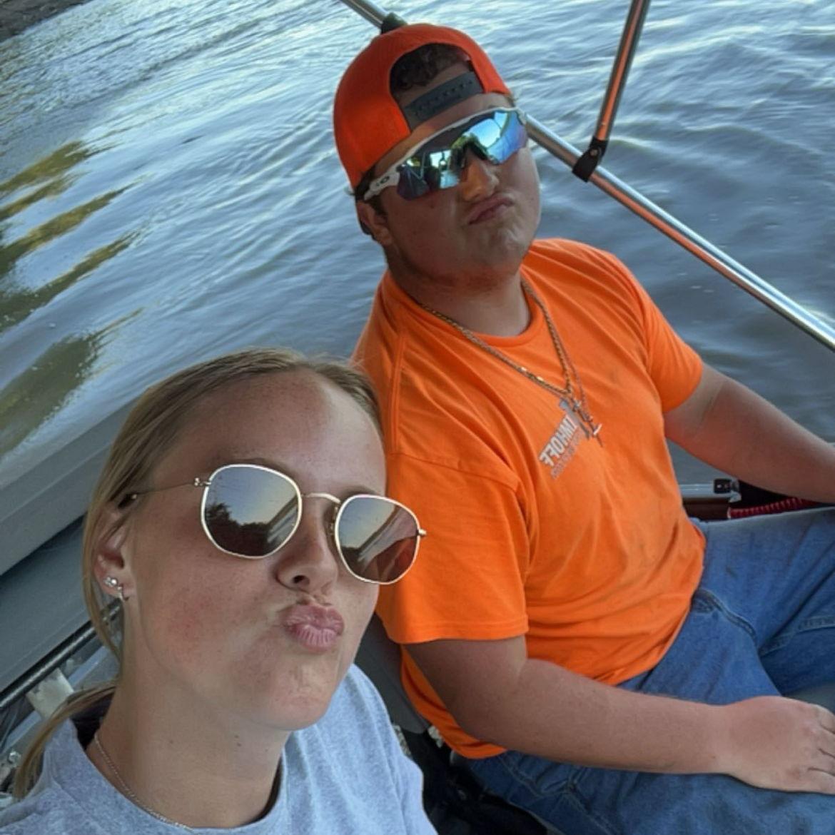 Boats rides are one of Gage's favorite hobbies!