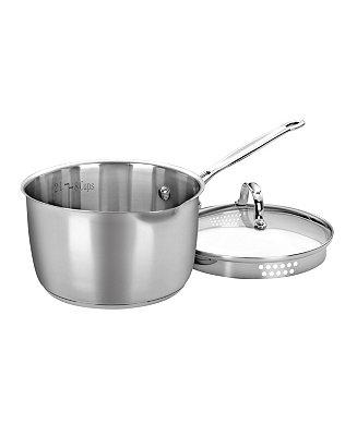 Cuisinart Chef's Classic Stainless Steel 3 Qt. Covered Cook-and-Pour Saucepan