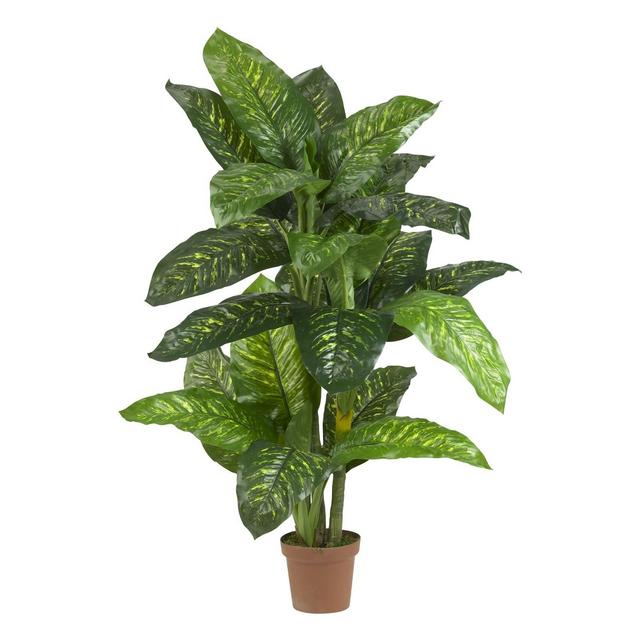 Nearly Natural 5' Dieffenbachia Silk Plant (Real Touch)