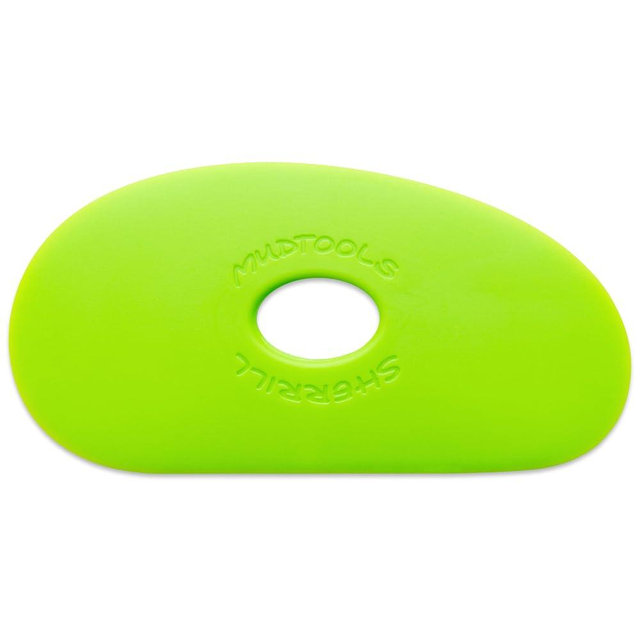 MudTools Shape 1 Polymer Rib for Pottery and Clay Artists, Green Color, Firm Flexibility (G1)