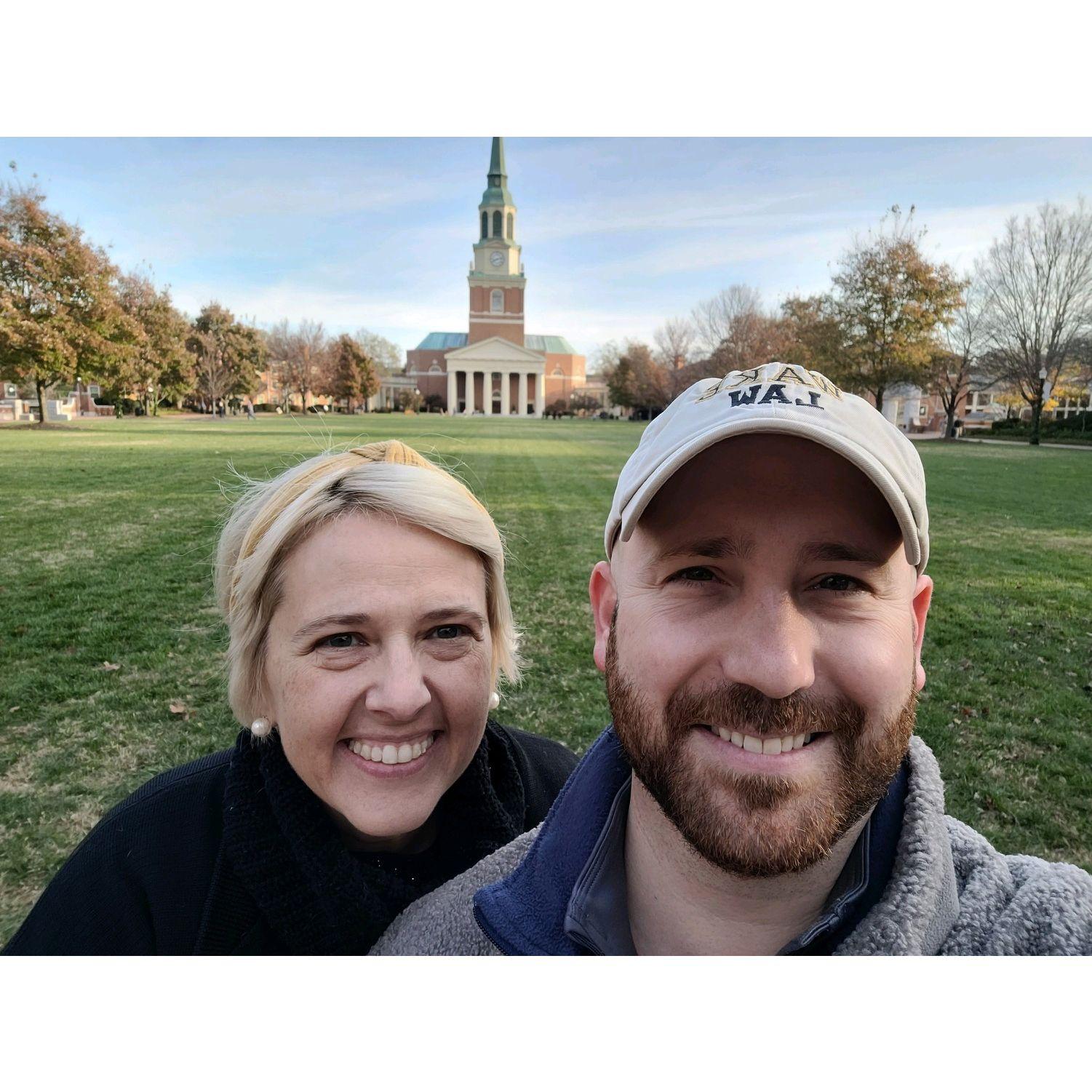 Taken before meeting Ryan's law school friends and before a WFU football game