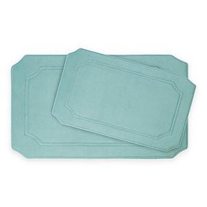 Bounce Comfort Walden Memory Foam 2-Piece Bath Mat Set in Aqua