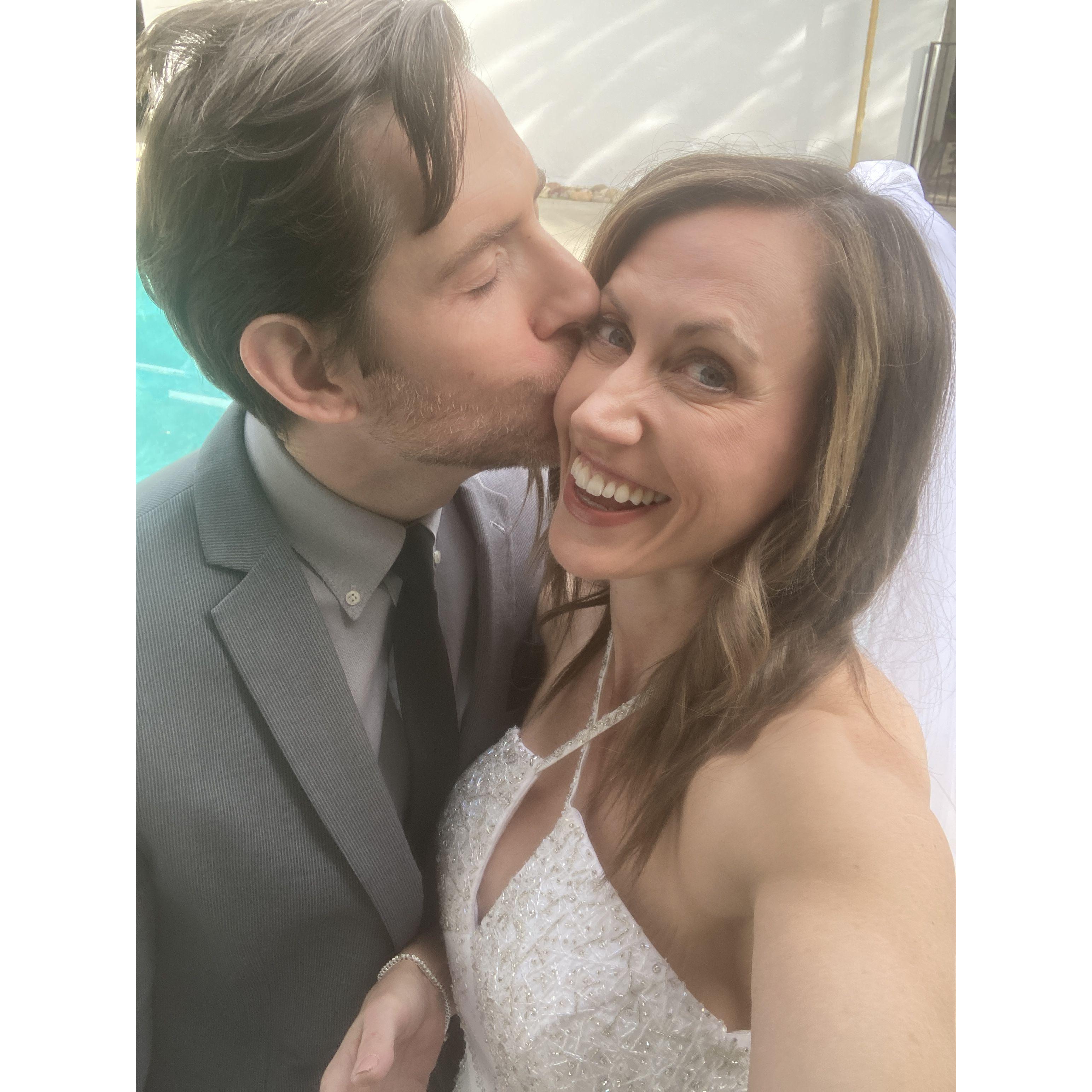 Our fake wedding photo session