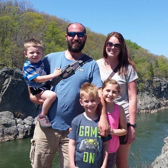 Hiking with the kids in Virginia.