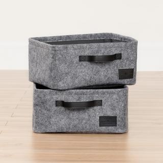 Storit Small Woven Felt Baskets, Set of 2