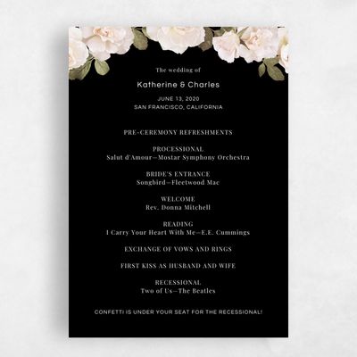 Black Wedding Program - Woads