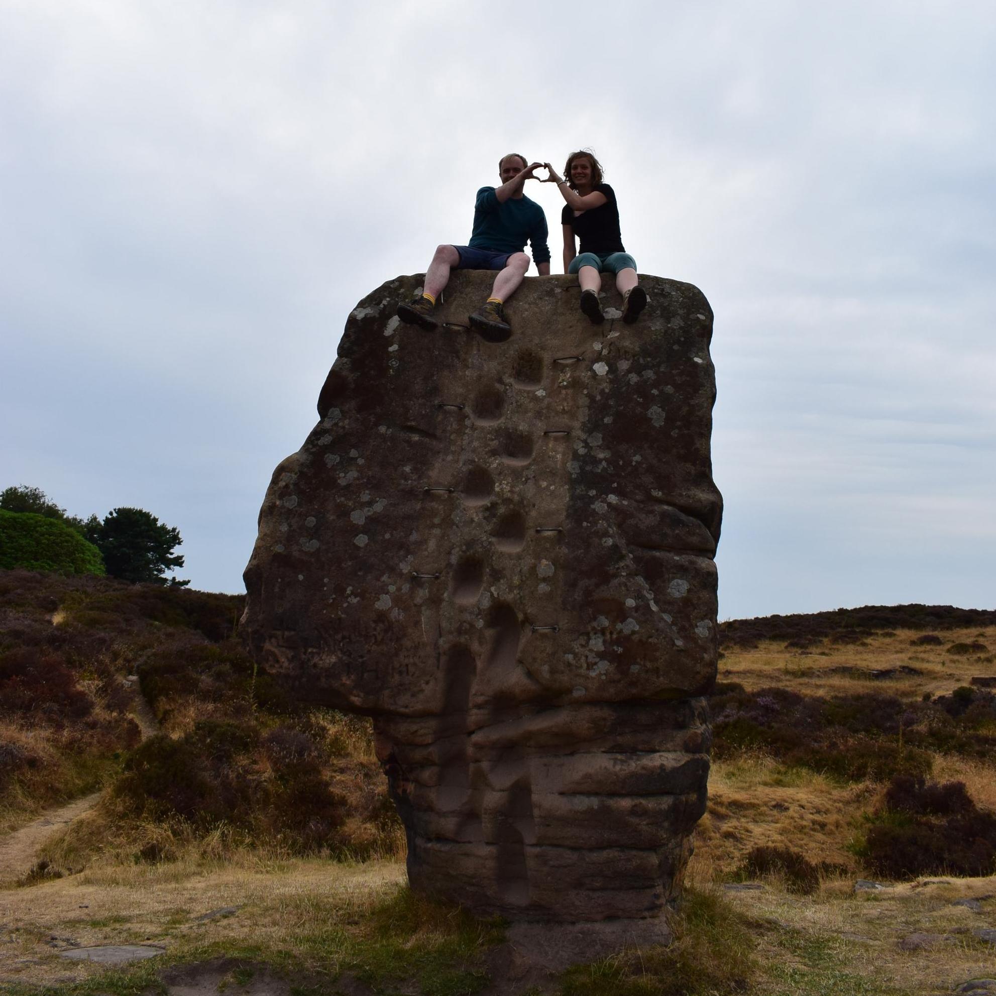 2018 - Climbing rocks in the Peak District.