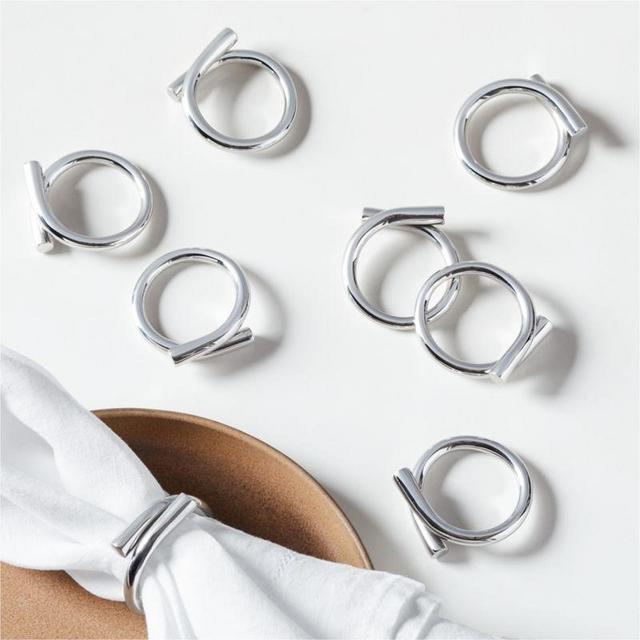 Lombardi Silver Napkin Rings Set of 8