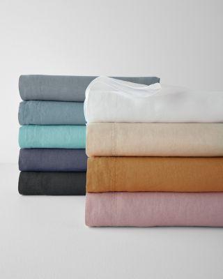 Garnet Hill Solid Relaxed-Linen Bedding and Pillow Cover