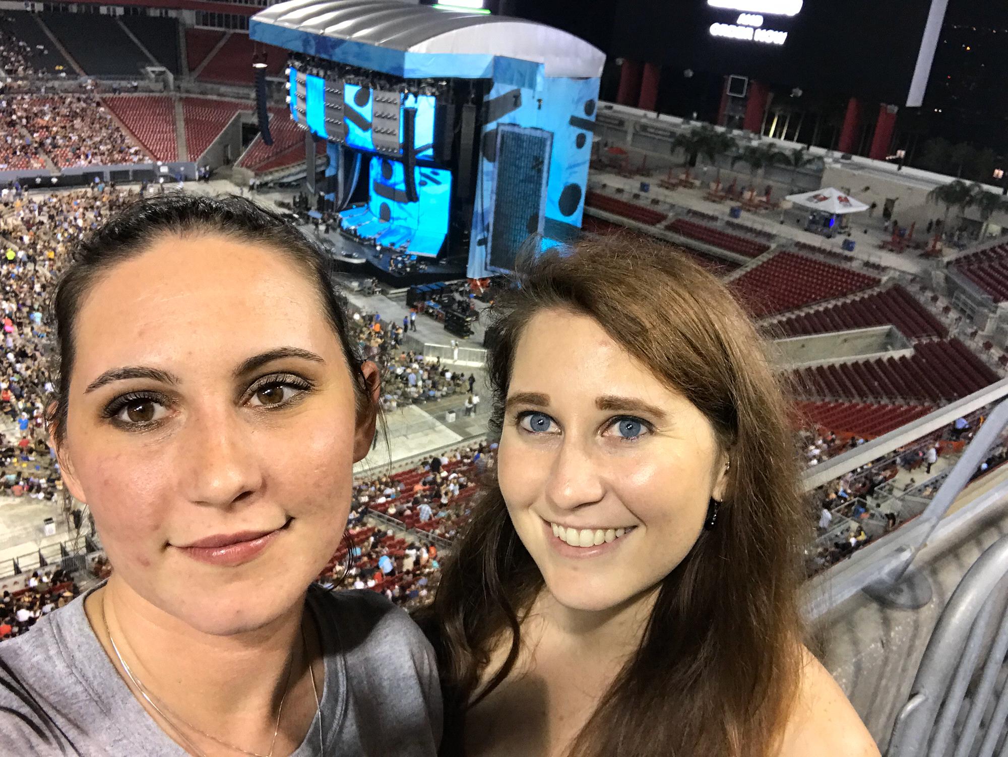 Loving up on Ed Sheeran with my MOH/BIFFLE!! (Matt was definitely in favor of this being a girls night haha)