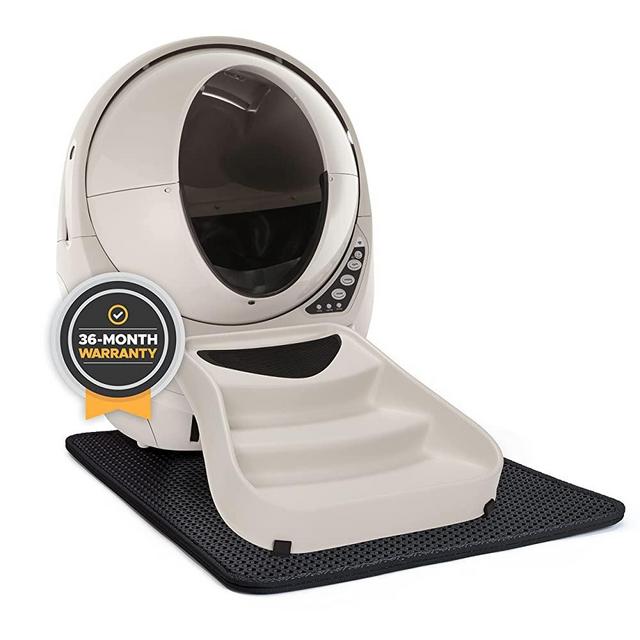 Litter-Robot 3 Core Bundle by Whisker - Self-Cleaning Cat Litter Box, Includes Litter-Robot, Mat, Fence & Ramp, 36-Month Extended Warranty
