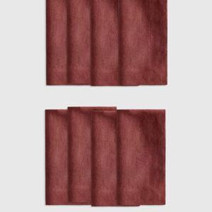 European Linen Wide-Hem Napkins (Set of 8)