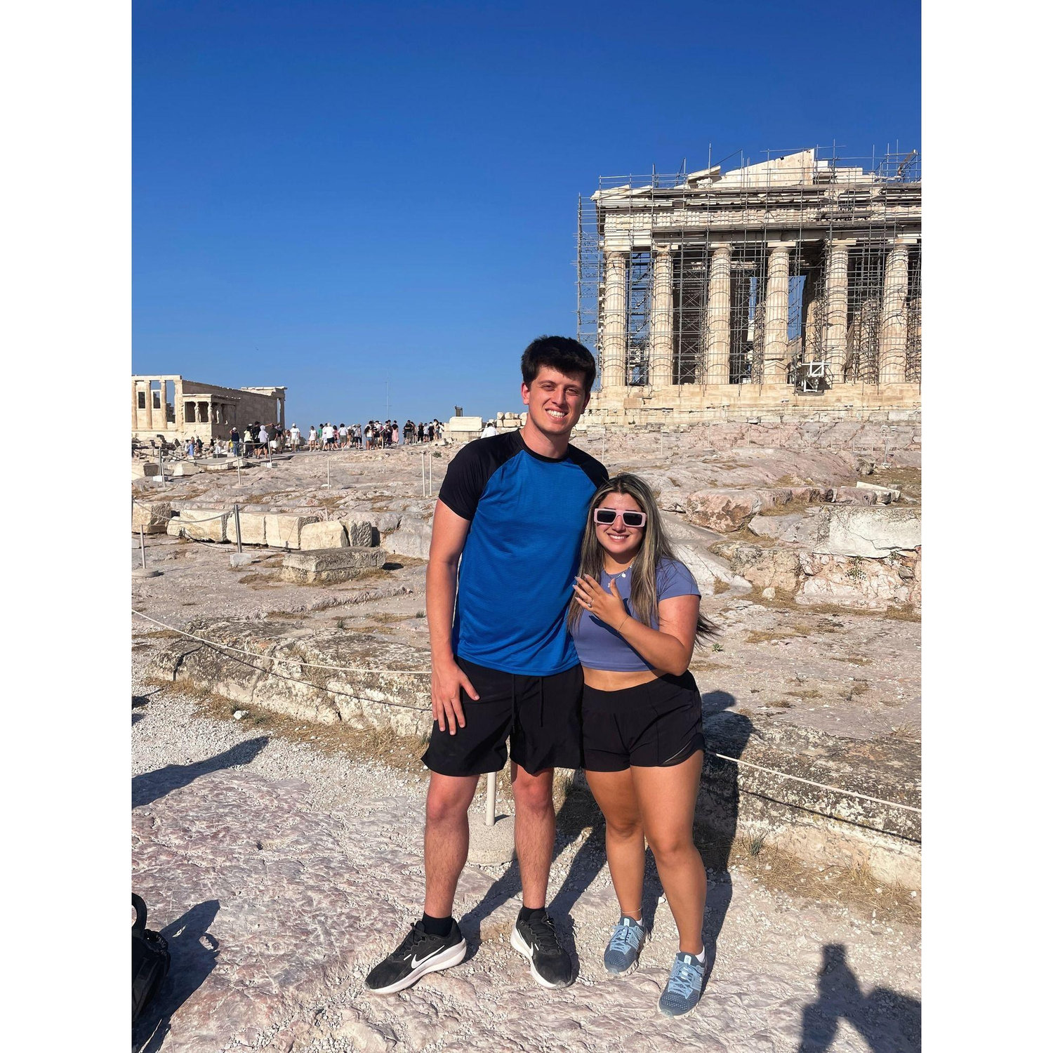 Brenden proposed to Kyra in Athens, Greece on July 18, 2024.