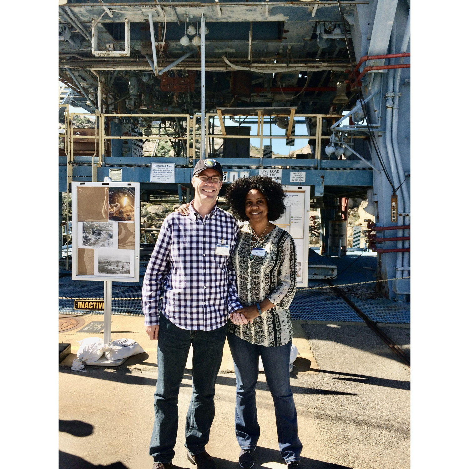Did you know that David loves space, NASA, space travel, lunar modules...?

Here we are on a 2016 special tour of the Santa Susana Field Laboratory, where NASA engines were tested back in the day.