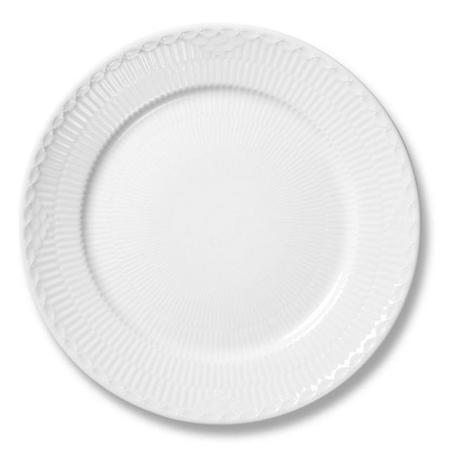 Royal Copenhagen White Fluted Half Lace Dinner Plate