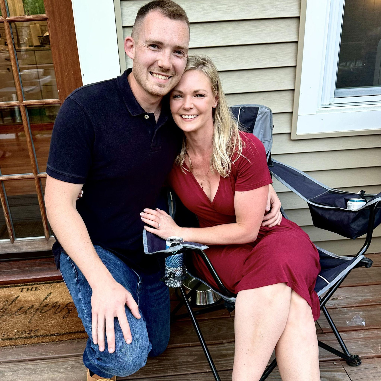 Sharing the news of our engagement with family!