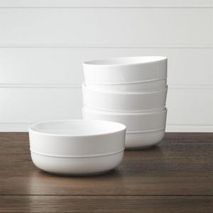 Set of 4 Hue White Bowls