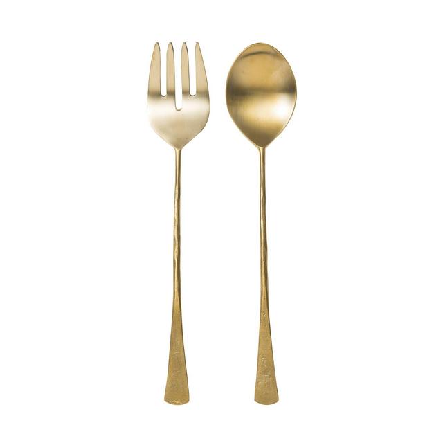 Hand Forged Salad Servers - Brass