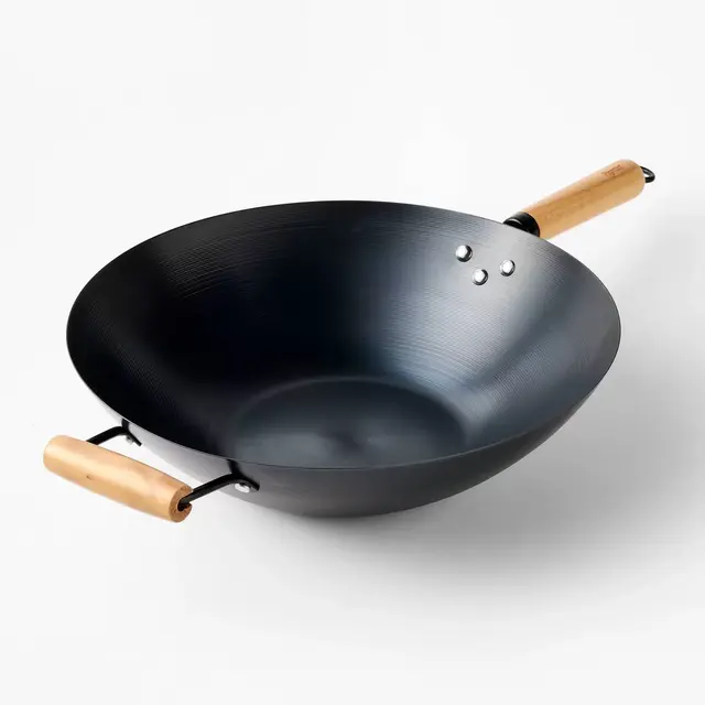 13.5" Carbon Steel Wok Dark Gray - Figmint™