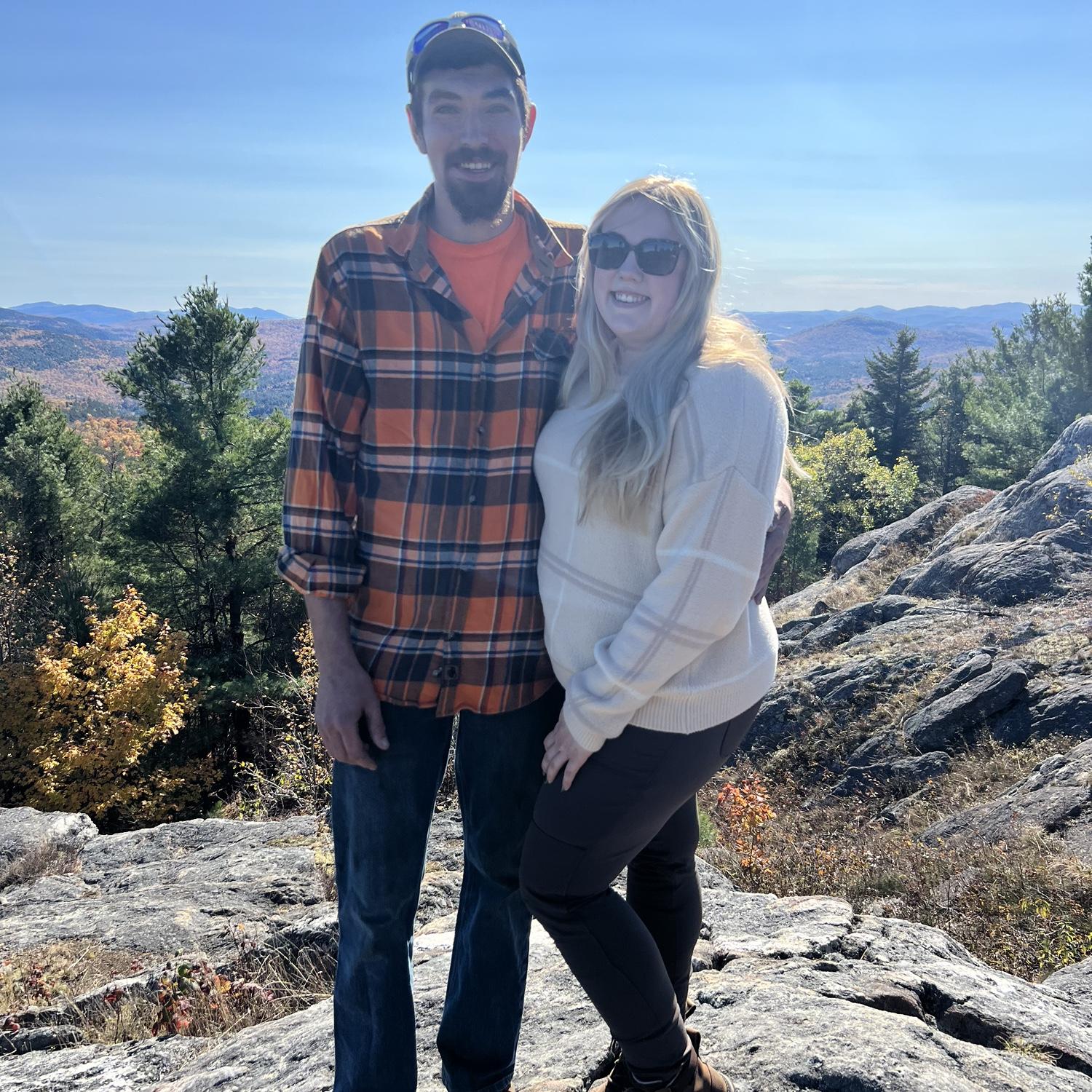 The proposal/marriage on top of Treadway Mountain.
